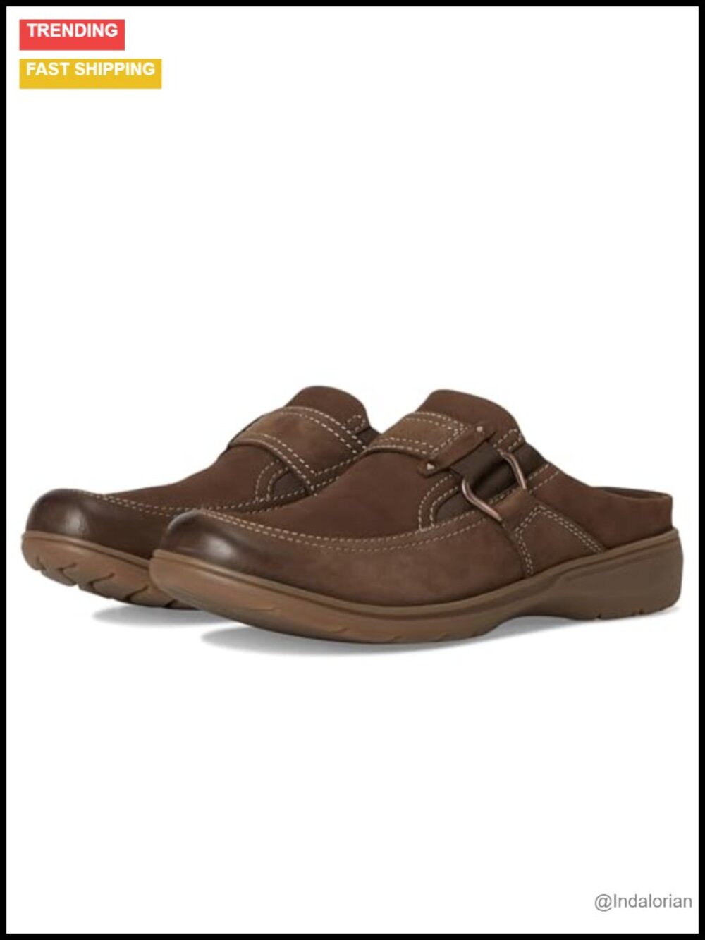 Clarks Carleigh Viola Women's Merlot Nubuck Mule Slip-On Comfort Shoe